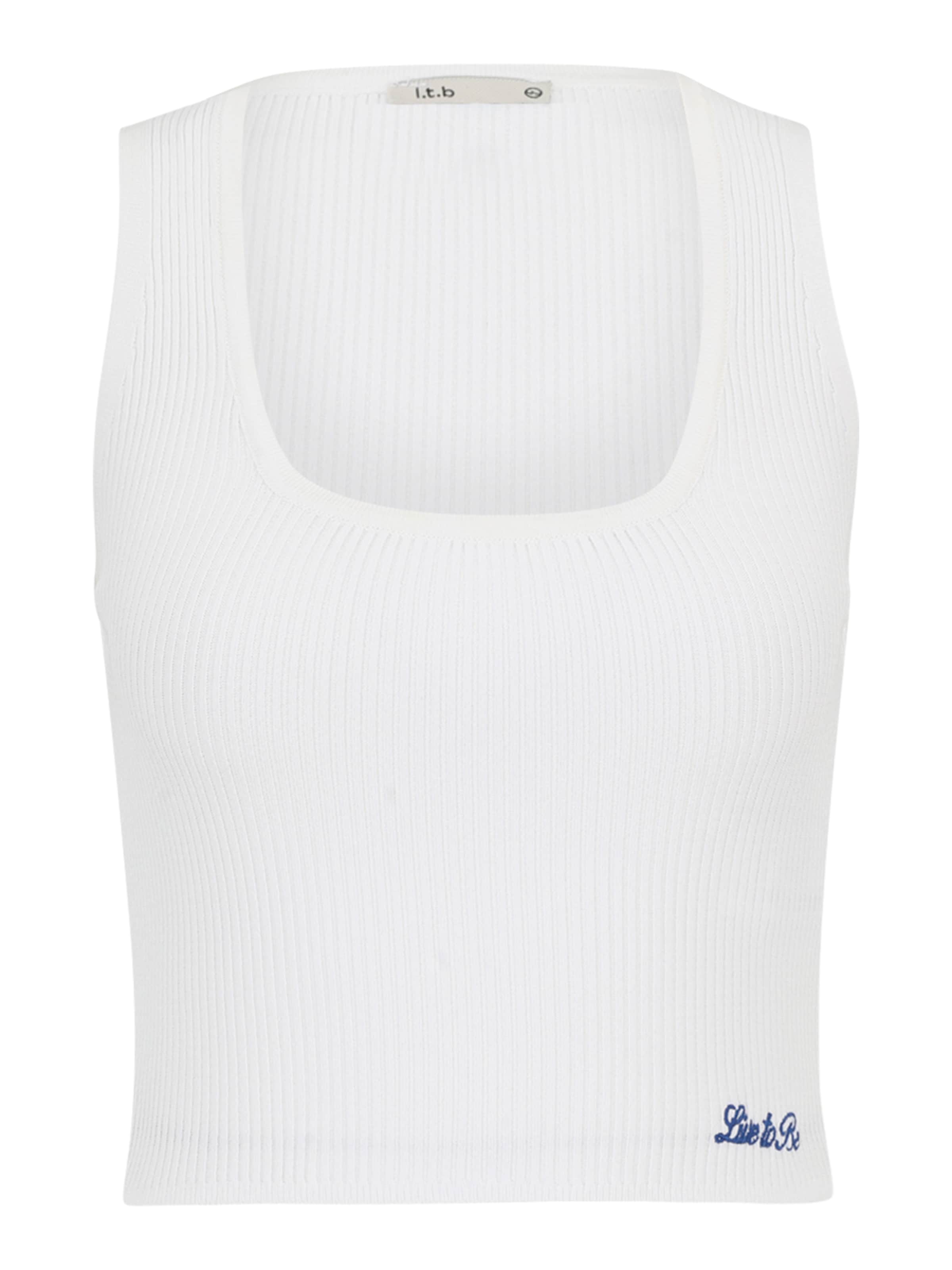LTB Плетен топ 'Dokomo' в бяло: отпред