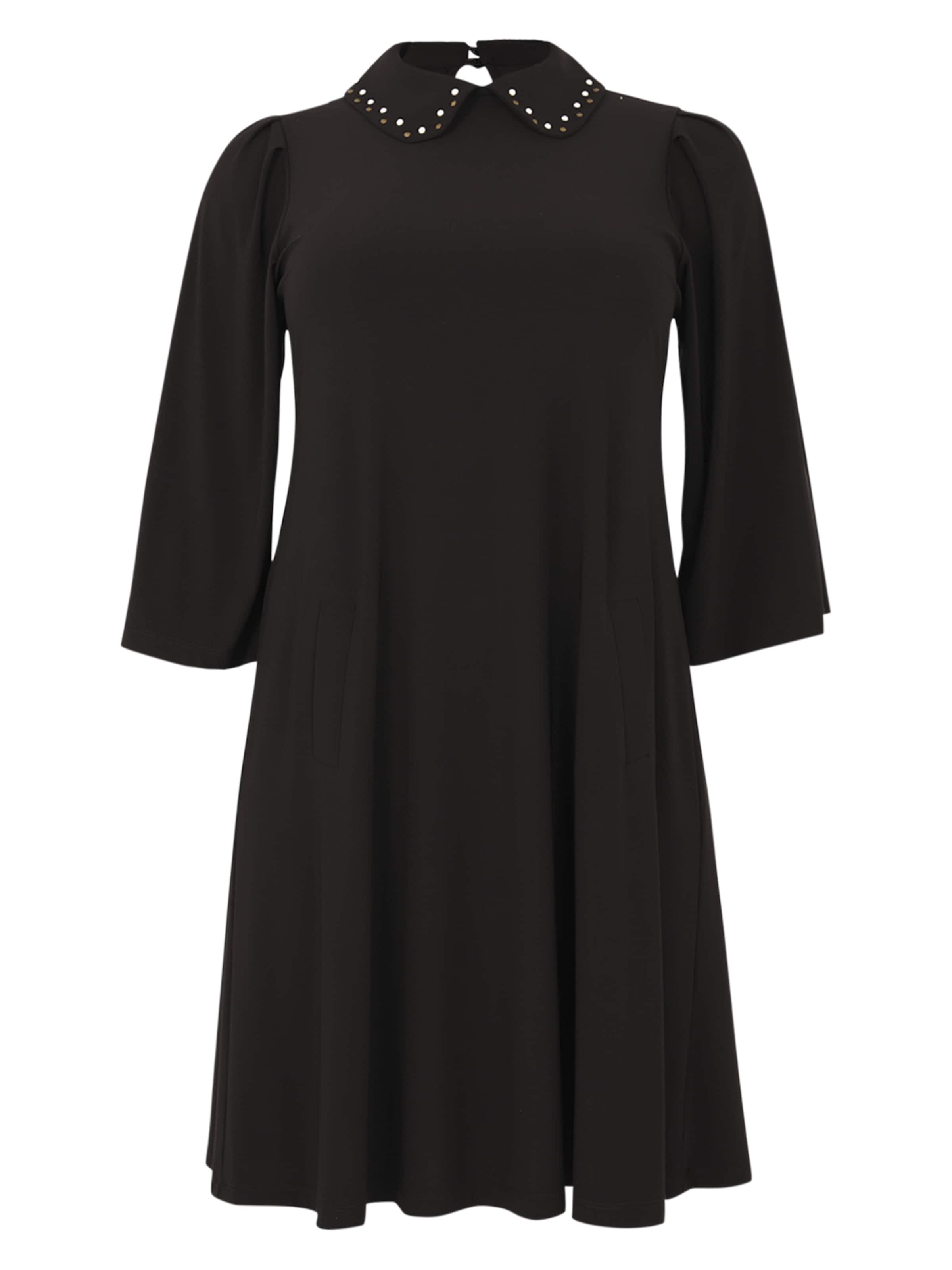 YOEK Shirt dress in Black: front