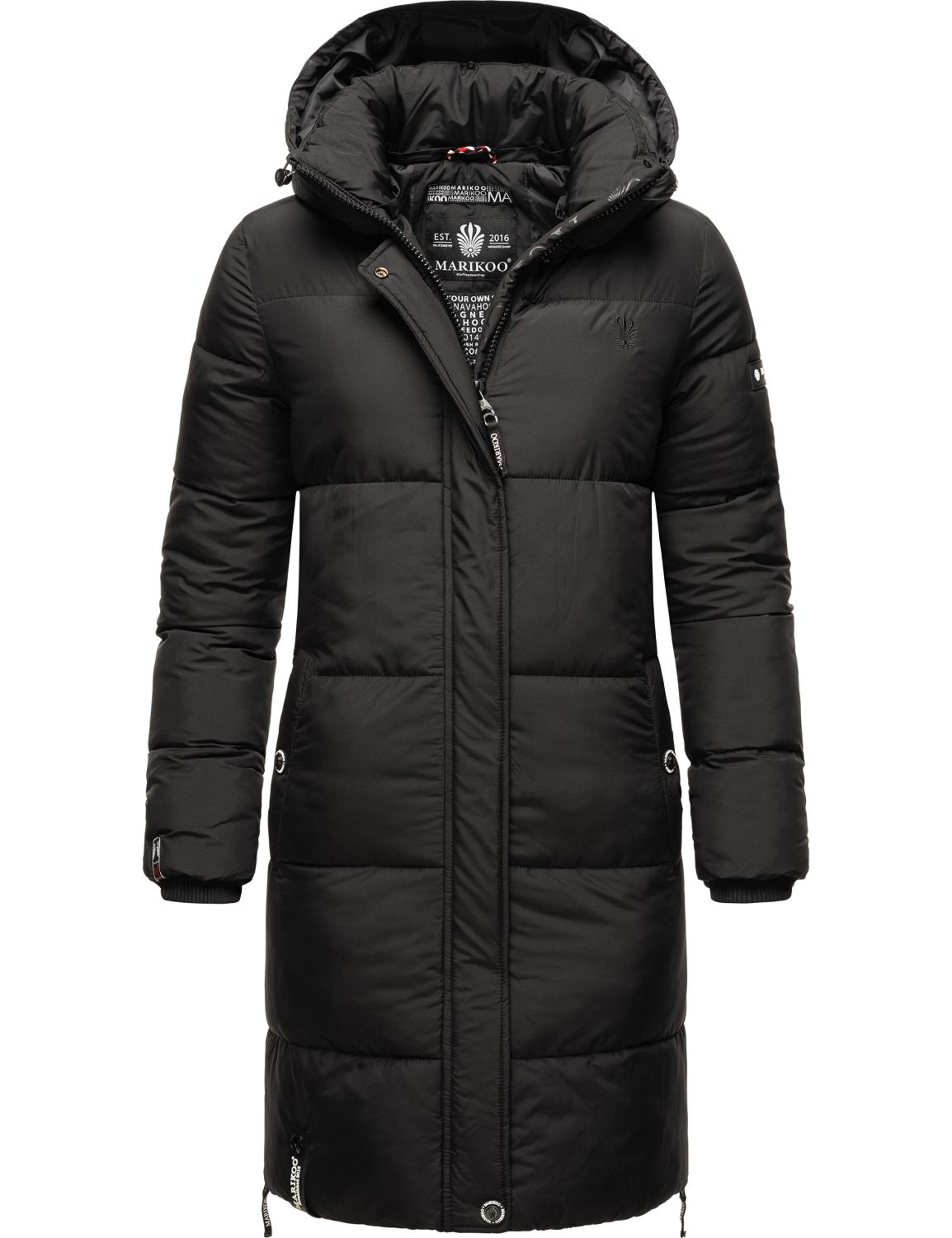 juoda MARIKOO Žieminis paltas