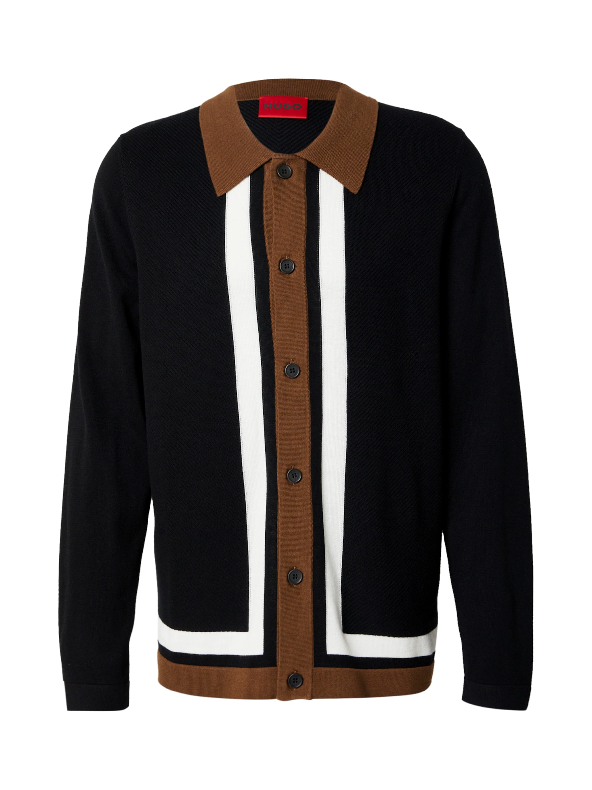 HUGO - Cárdigan 'Splon' en negro: frente