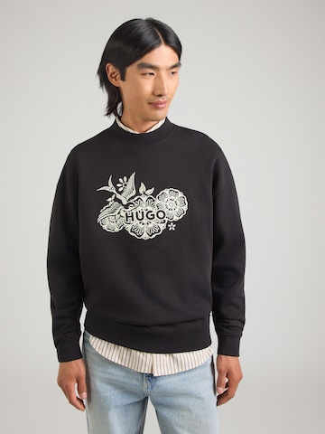 HUGOSweater majica 'Darony' - crna boja: prednji dio