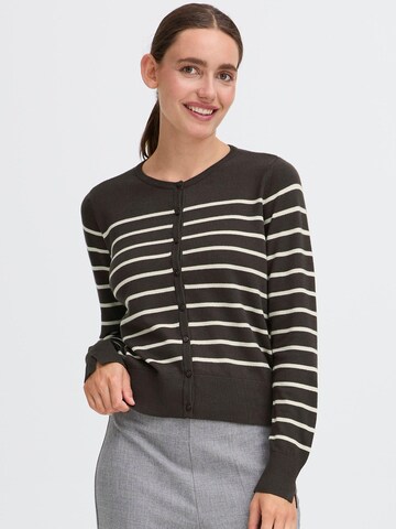 Cardigan 'Fkeana' Oxmo en marron : devant