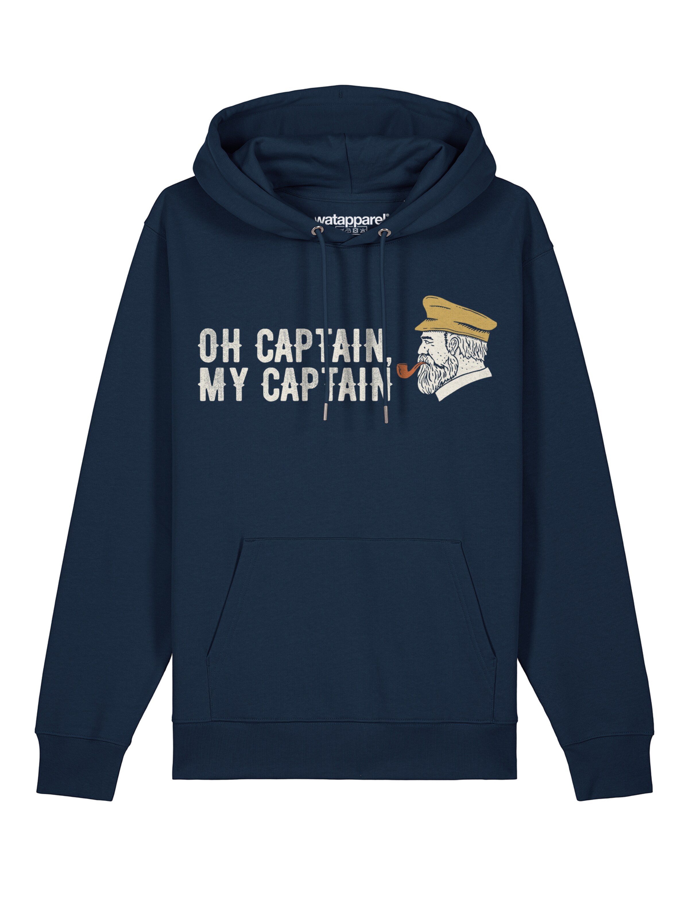 Sweat-shirt 'Oh Captain My Captain' Watapparel en bleu : devant