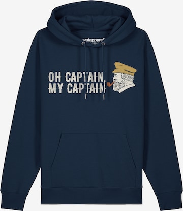 Sweat-shirt 'Oh Captain My Captain' Watapparel en bleu : devant