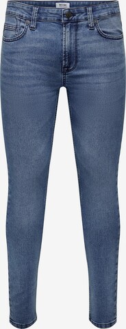 Skinny Jeans 'WARP' de la Only & Sons pe albastru: față