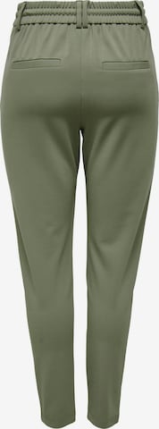 ONLY Úzky strih Plisované nohavice 'Poptrash' - Zelená