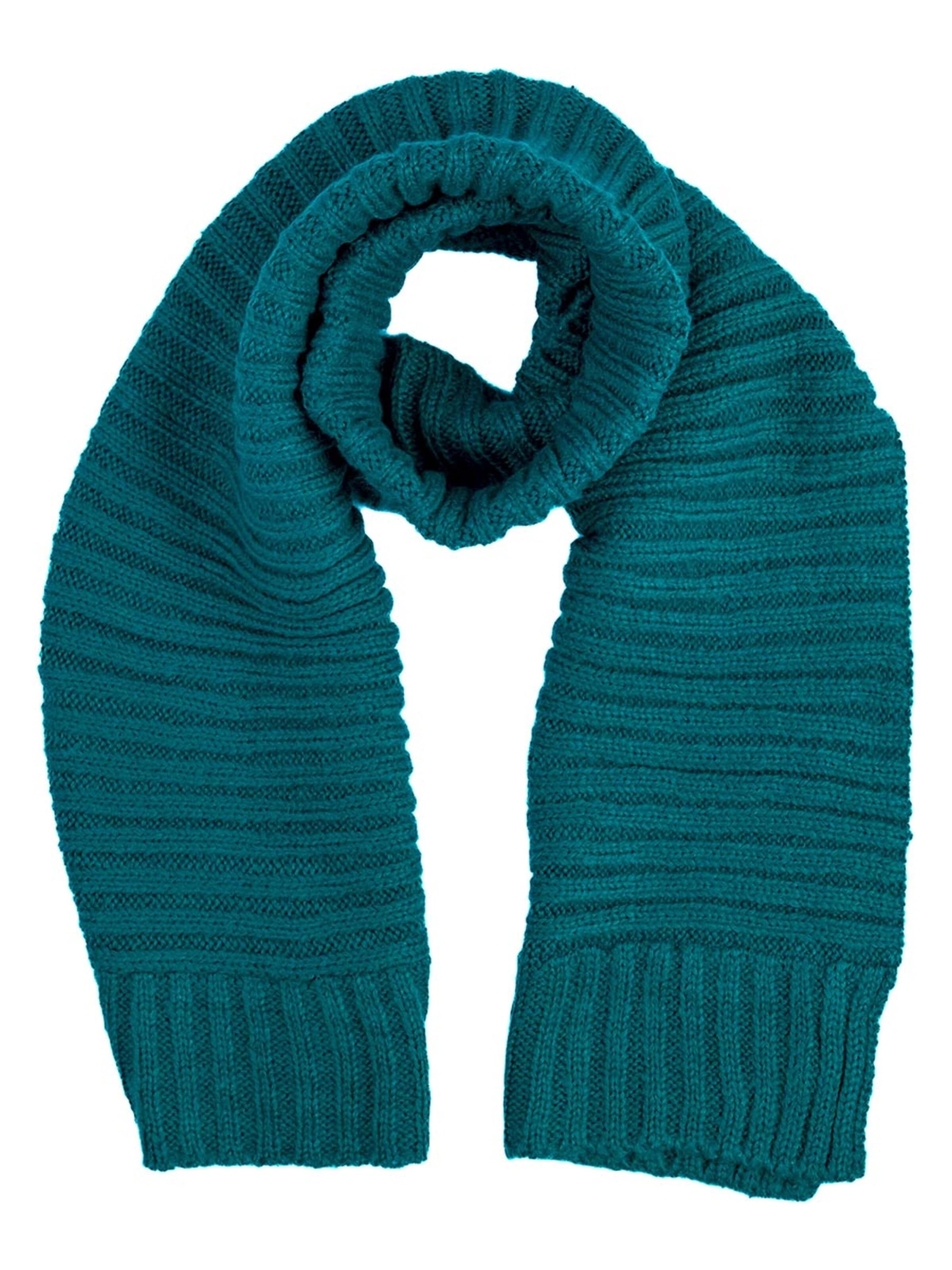 Passigatti Wrap 'Wolliger Strickschal gerippt' in Blue: front