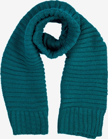 Passigatti Wrap 'Wolliger Strickschal gerippt' in Blue: front