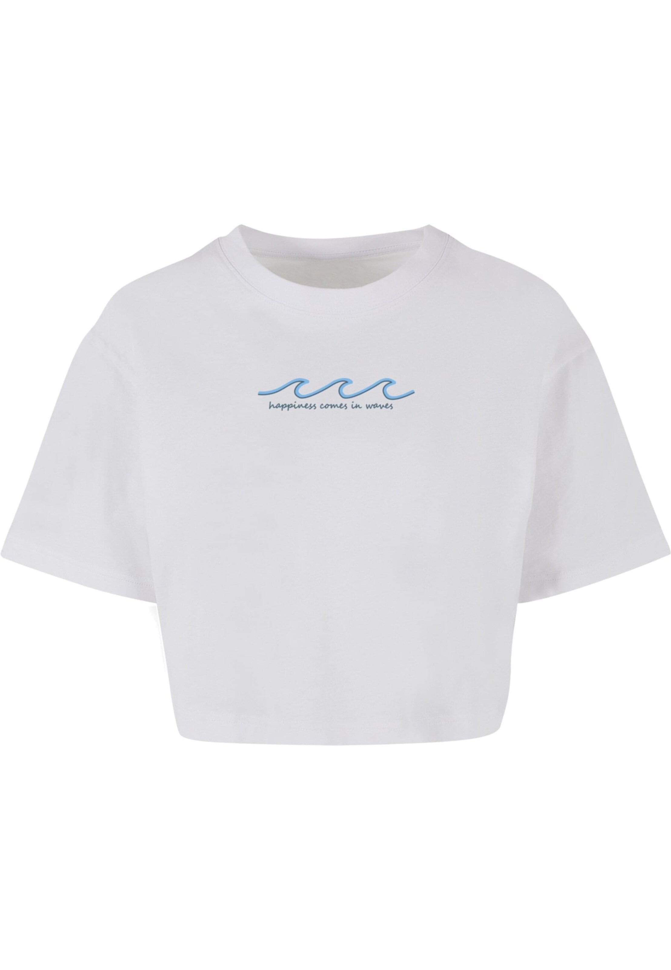 Merchcode Oversized shirt 'Summer - Wavesr' in White: front