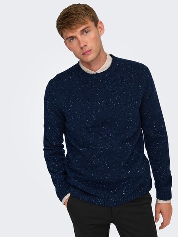 Only & Sons Свитер 'ONSRICKY' в Синий