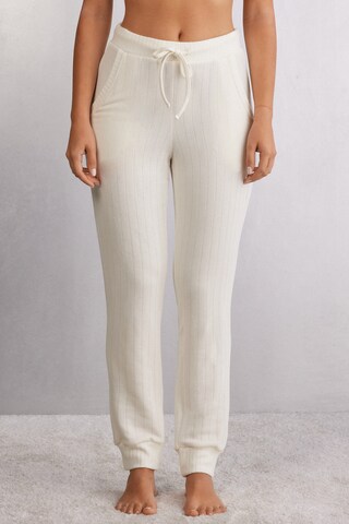 INTIMISSIMI Regular Pants 'ROYAL ELEGANCE' in White: front
