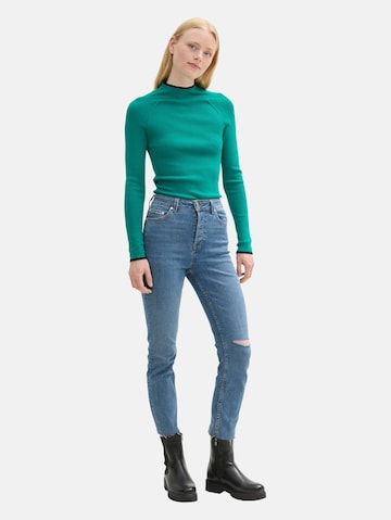 TOM TAILOR DENIM Pullover in Grün