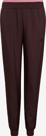 ADIDAS SPORTSWEAR Tapered Sports trousers 'All Szn Fleece' in Brown