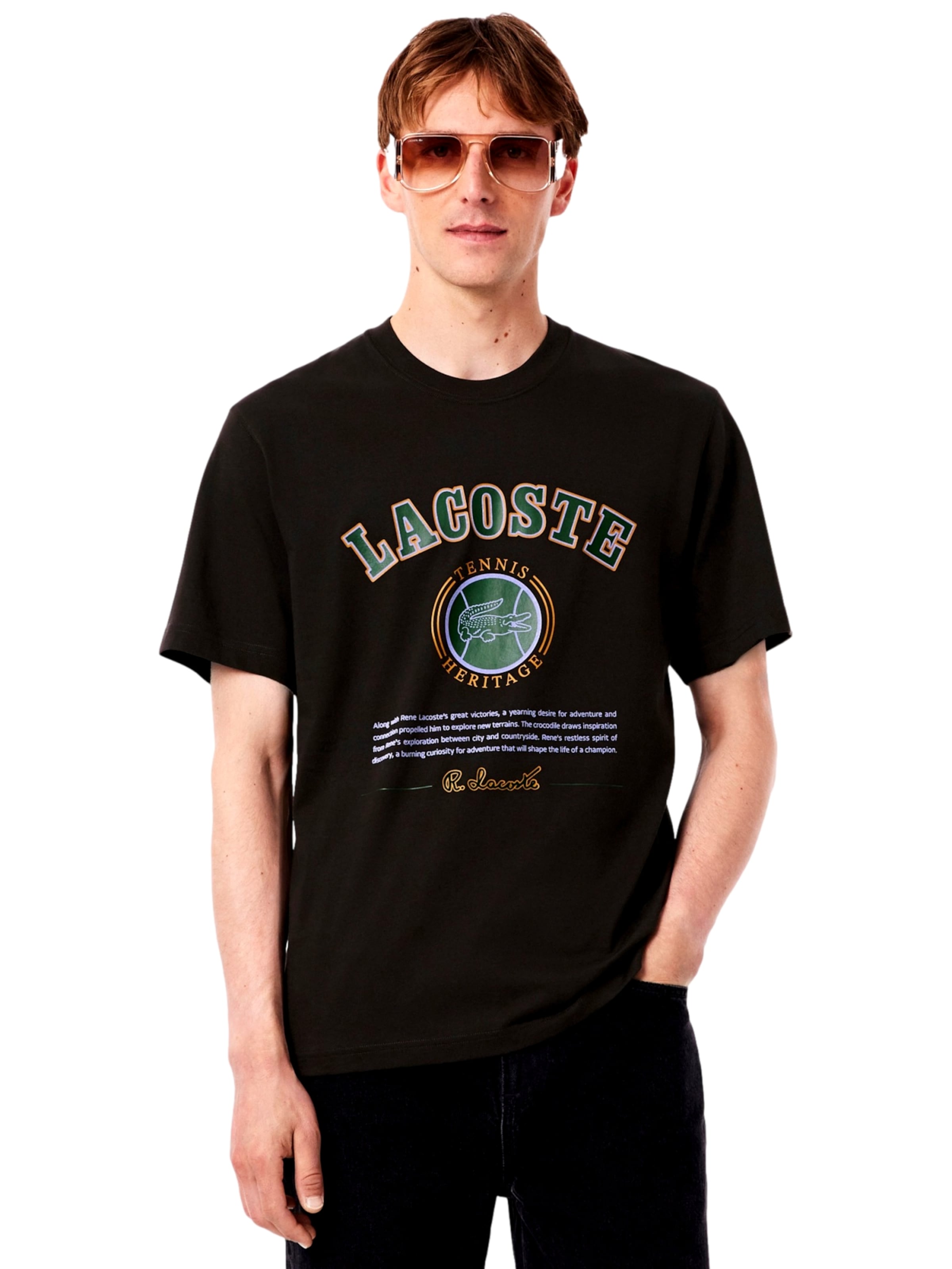 Maglietta di LACOSTE in marrone: frontale