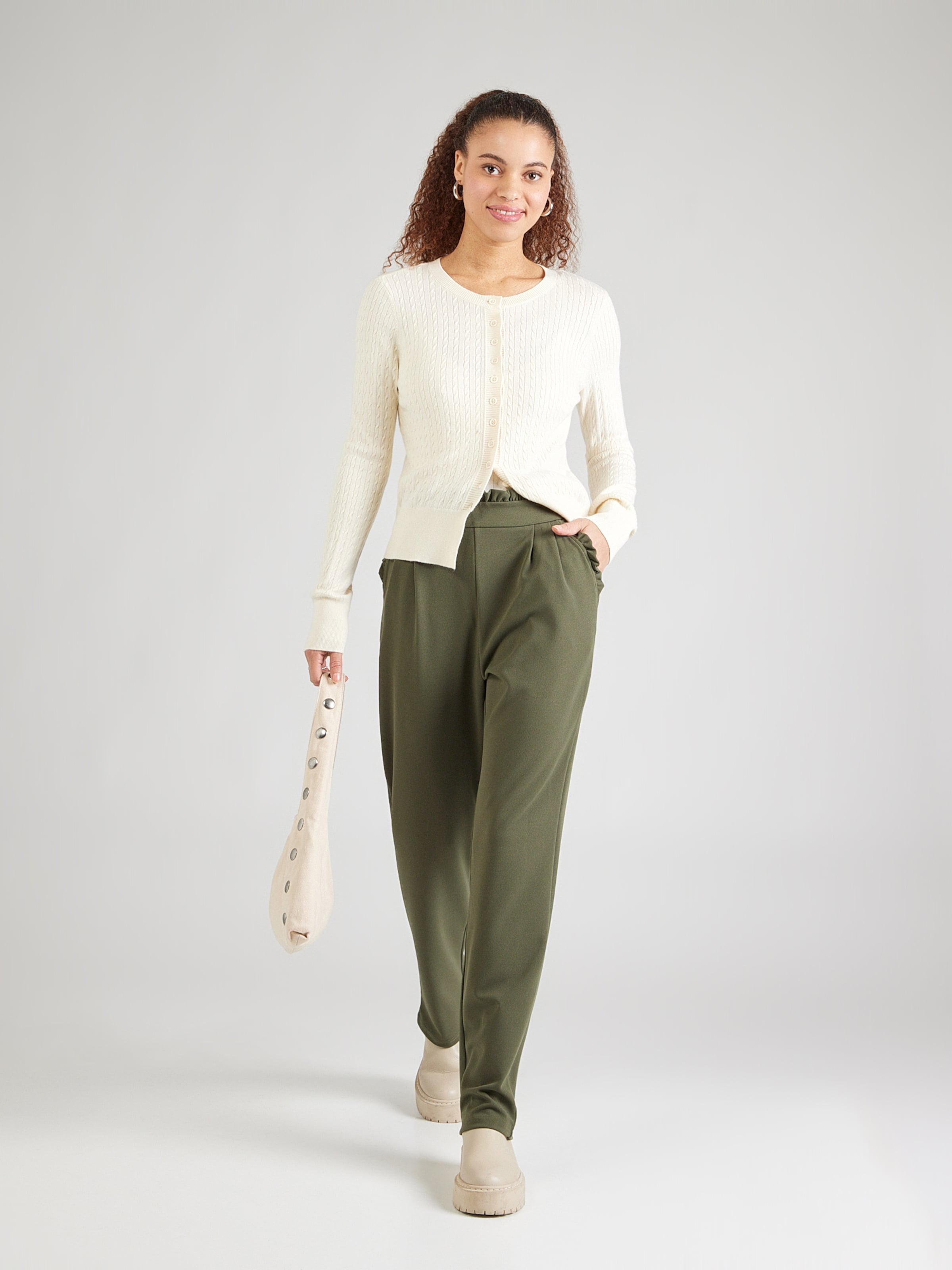 ABOUT YOU Regular Pleat-Front Pants 'Jeromina' in Green | ABOUT YOU