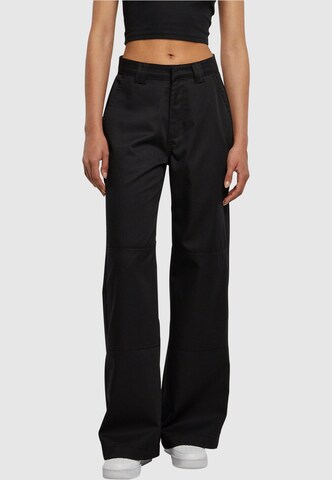 Urban Classics Wide leg Pants in Black: front