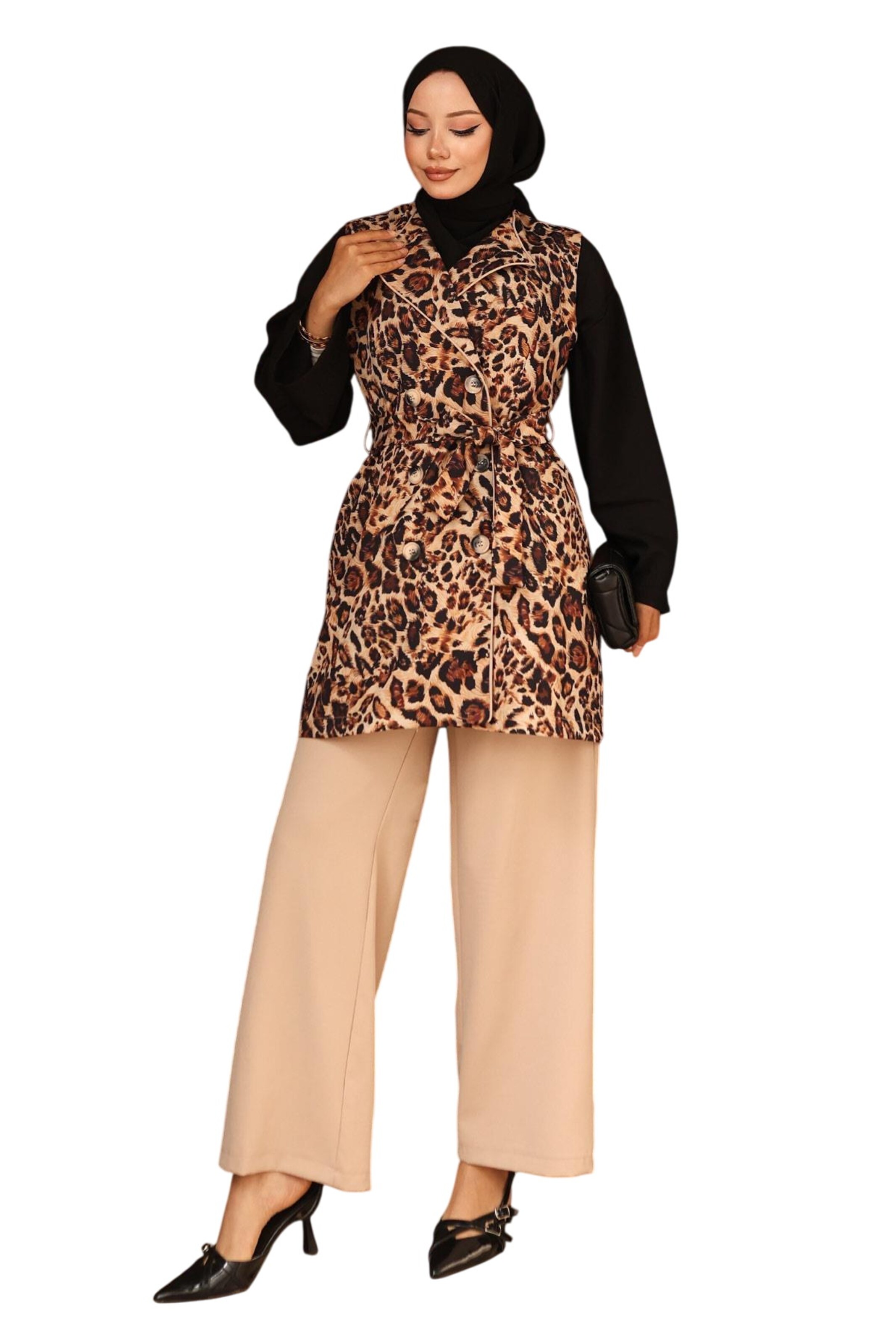 MODAMIHRAM Broekpak in Bruin