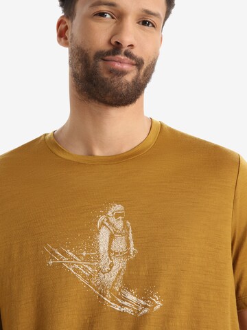 ICEBREAKER Performance shirt 'Tech Lite II Skiing Yeti' in Brown