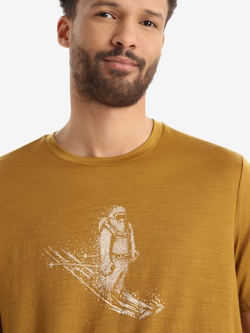 ICEBREAKER Funkční tričko 'Tech Lite II Skiing Yeti' – hnědá
