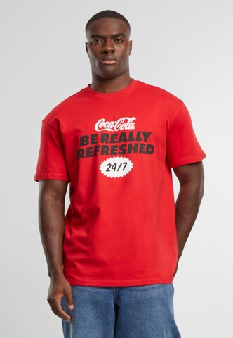 T-Shirt 'Coca Cola Refreshed' Merchcode en rouge : devant