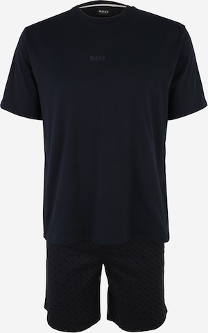 BOSS Lyhyt pyjama värissä sininen: etupuoli