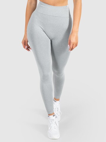 Smilodox Skinny Sportbroek 'Amaze Scrunch' in Grijs: voorkant