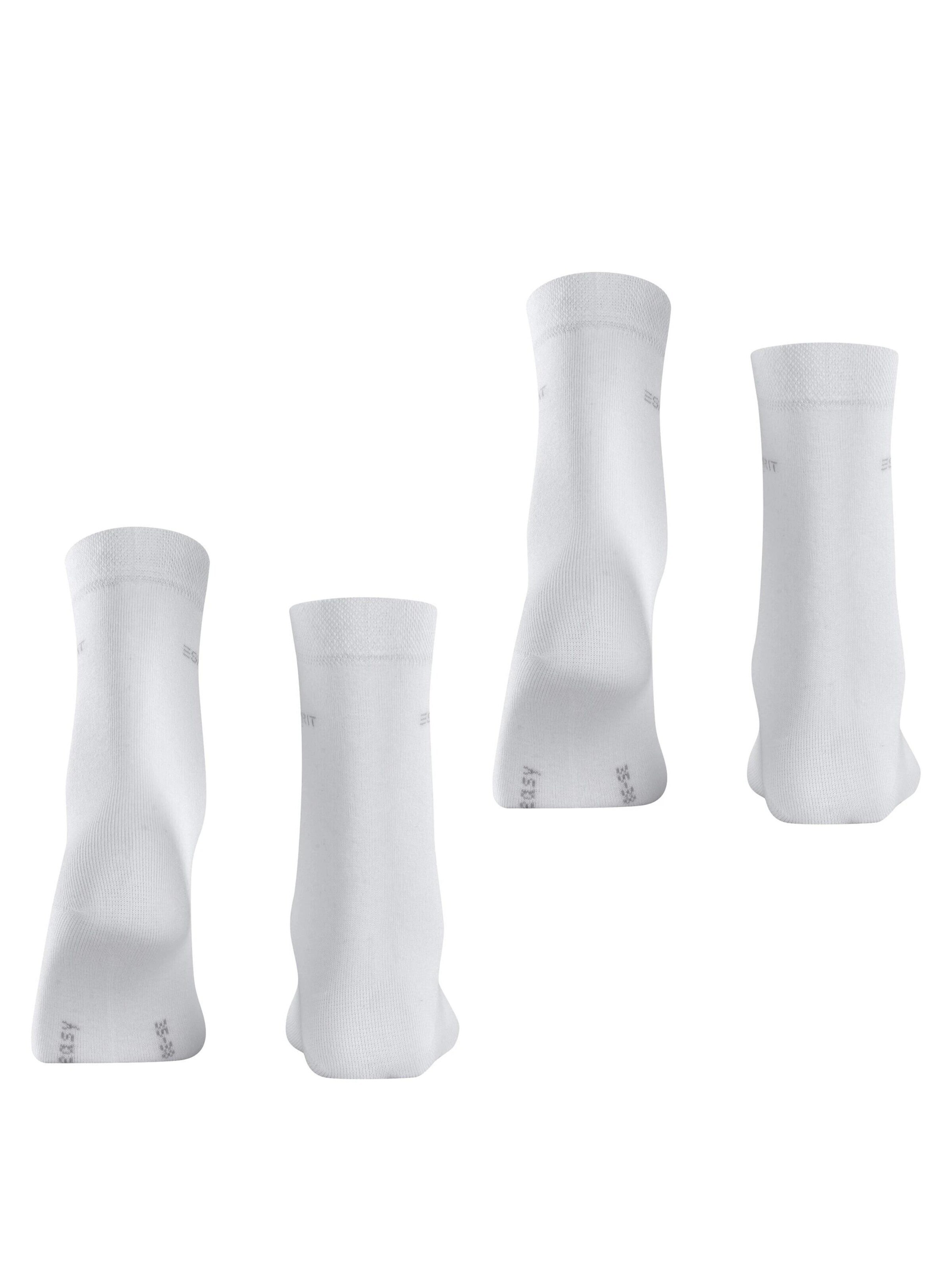 ESPRIT Socks 'Basic Easy 2-Pack' in White