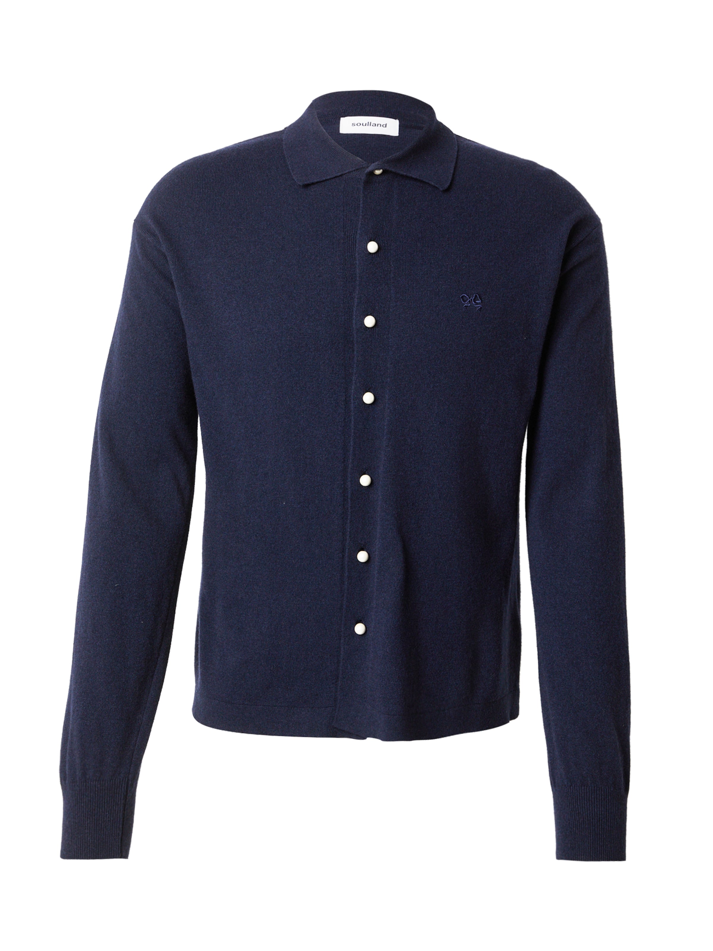 Soulland Вязаная кофта 'YVES' в Синий: спереди