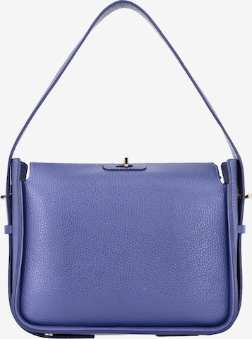Borsa a mano di faina in blu: frontale