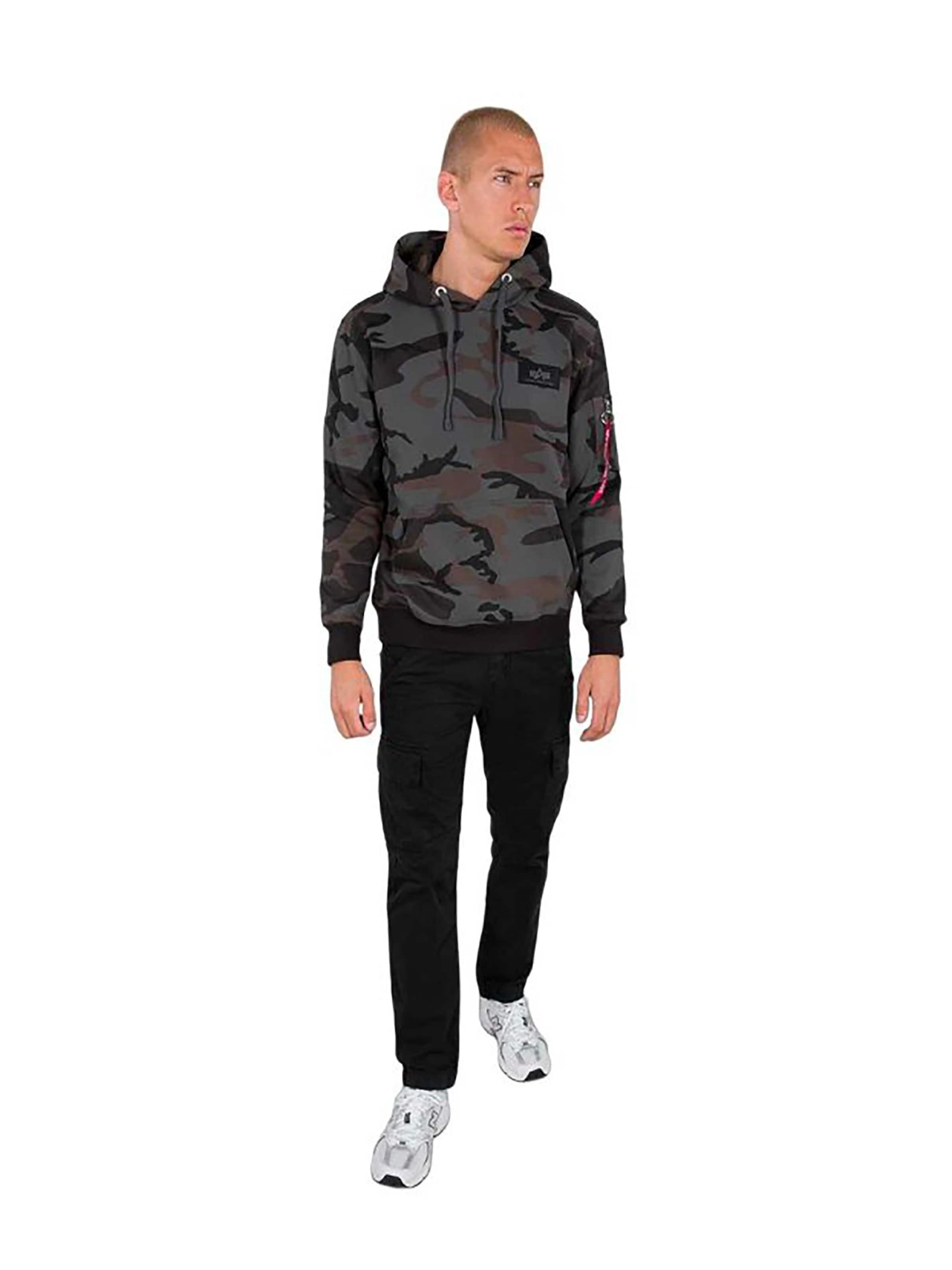 ALPHA INDUSTRIES Sweatshirt 'Back Print Camo' in Mixed colors