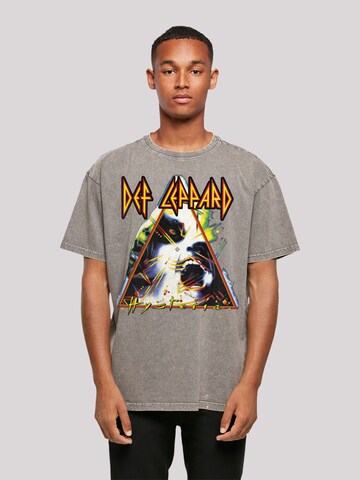 T-Shirt 'Def Leppard Hysteria' F4NT4STIC en gris : devant