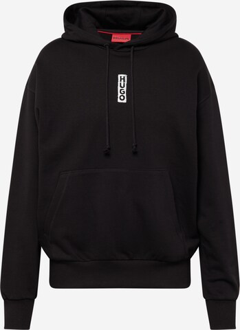 HUGO Sweatshirt 'Diushi' in Black: front