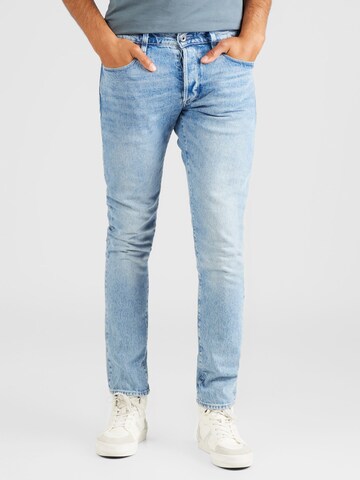 Coupe slim Jean G-Star RAW en bleu : devant