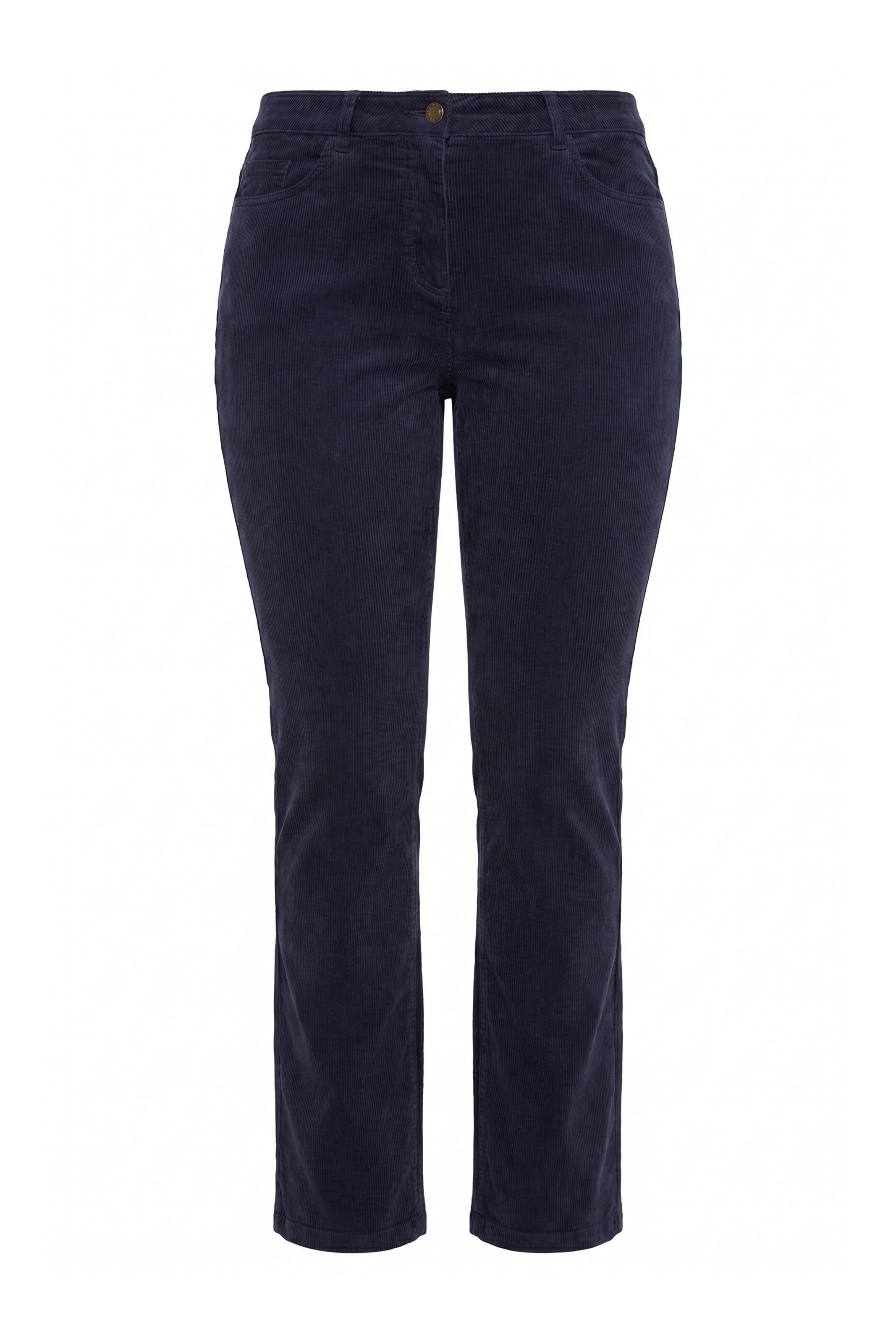 Ulla Popken Slimfit Broek in Blauw: voorkant