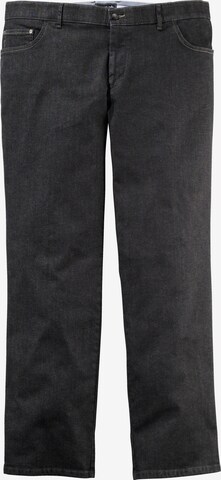 Men Plus Regular Jeans in Black: front