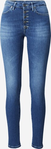 Skinny Jean 'Iris' Dondup en bleu : devant