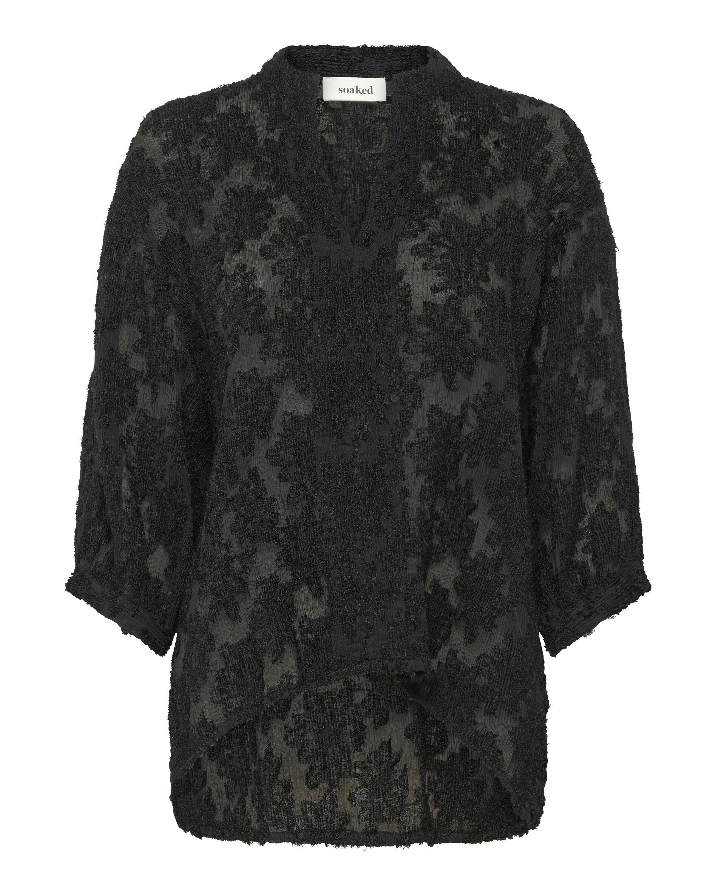 SOAKED IN LUXURY Bluse 'Raye' i sort, Produktvisning