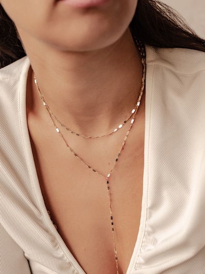 Hey Happiness Kette 'Y-Layer' in gold, Produktansicht