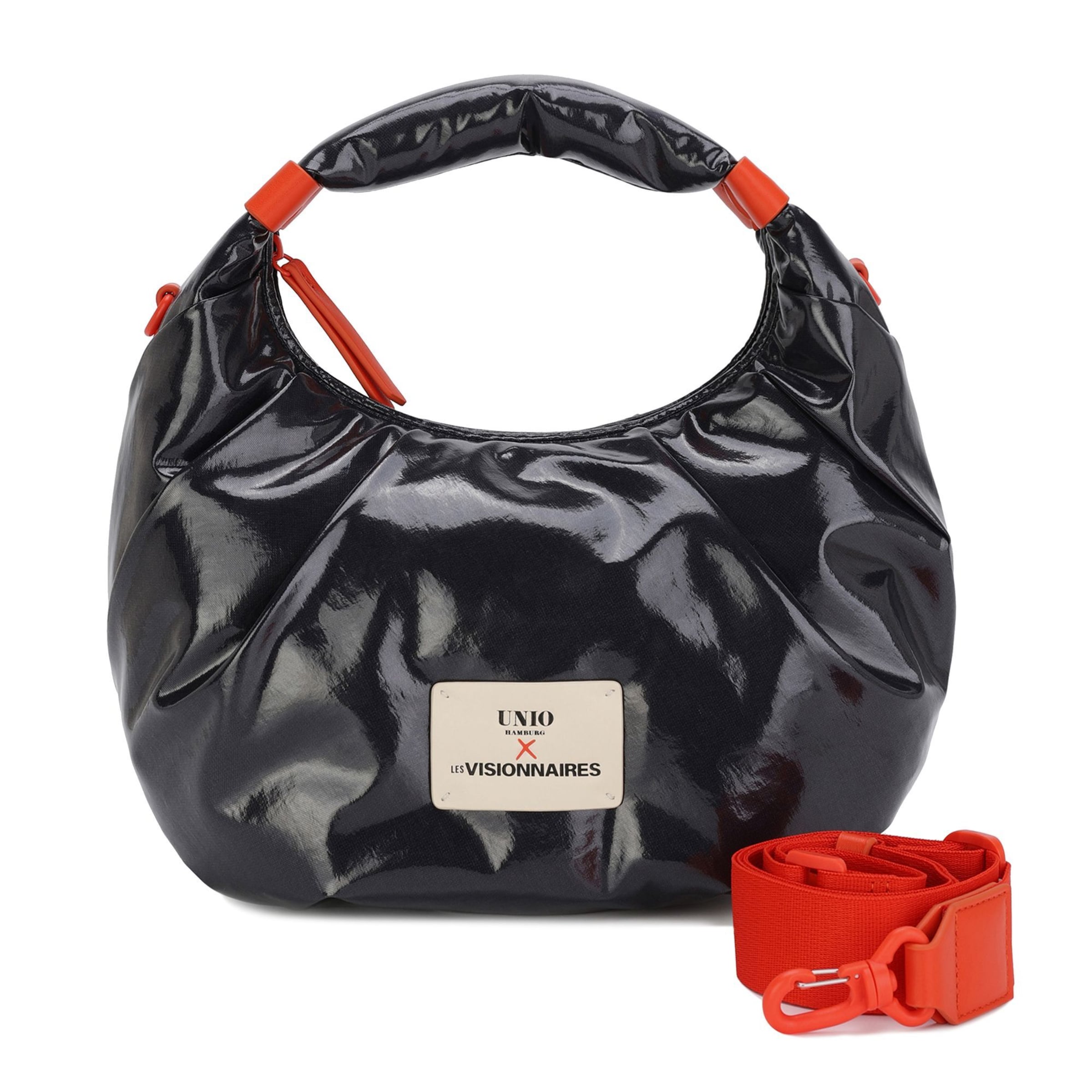Borsa a spalla 'Unio' di Les Visionnaires in nero: frontale