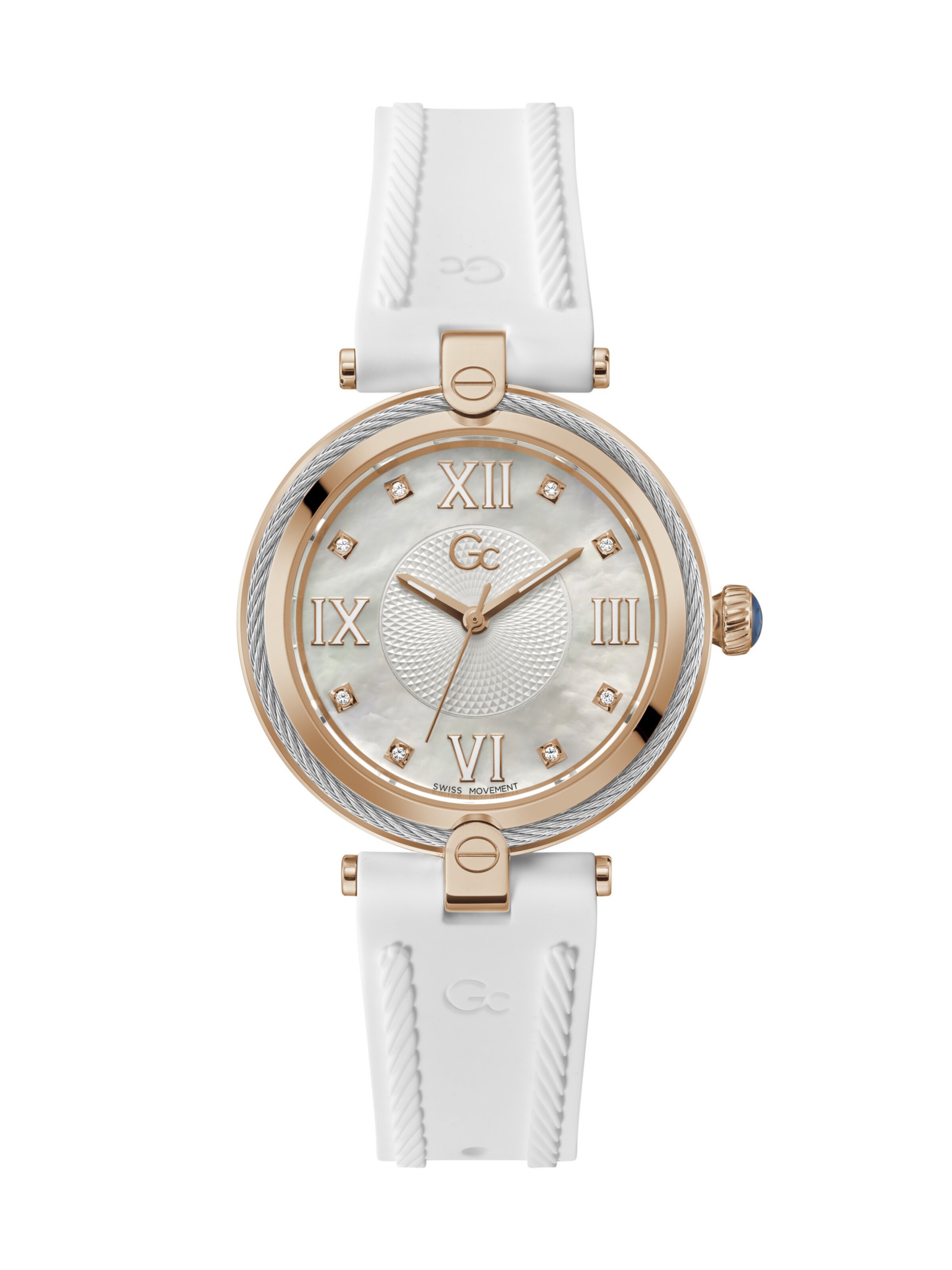 Gc Analoguhr 'Fusion Cable' in Weiß: Vorderseite