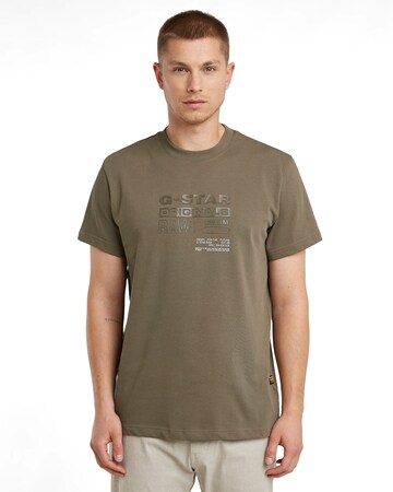 G-STAR Shirt in Groen: voorkant