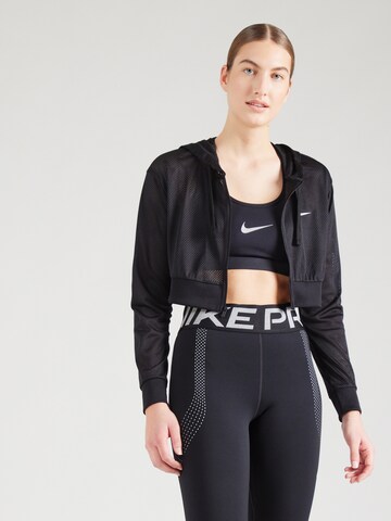 Nike Sportswear Sweatvest 'MESH COORD' in Zwart: voorkant