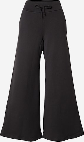 Pantalon de sport 'Lounge Fleece Wide' ADIDAS SPORTSWEAR en noir : devant