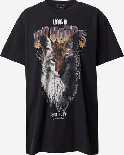 Colourful Rebel Camiseta 'Wild Coyotes' en caramelo / amarillo / negro / blanco, Vista del producto
