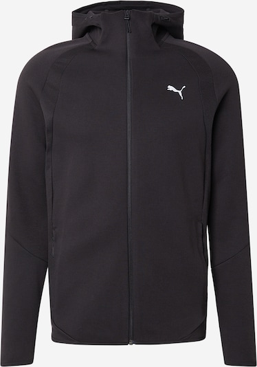 Sportinis džemperis 'Evostripe' iš PUMA, spalva – juoda / balta, Prekių apžvalga