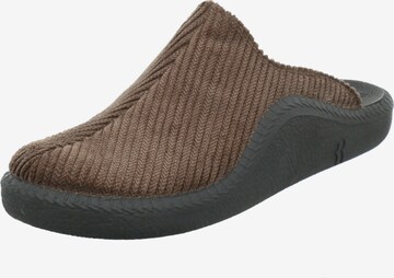 Westland Slippers 'MONACO' in Brown: front