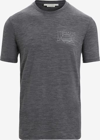 T-Shirt fonctionnel 'Tech Lite II Mountain Sunset' ICEBREAKER en gris : devant