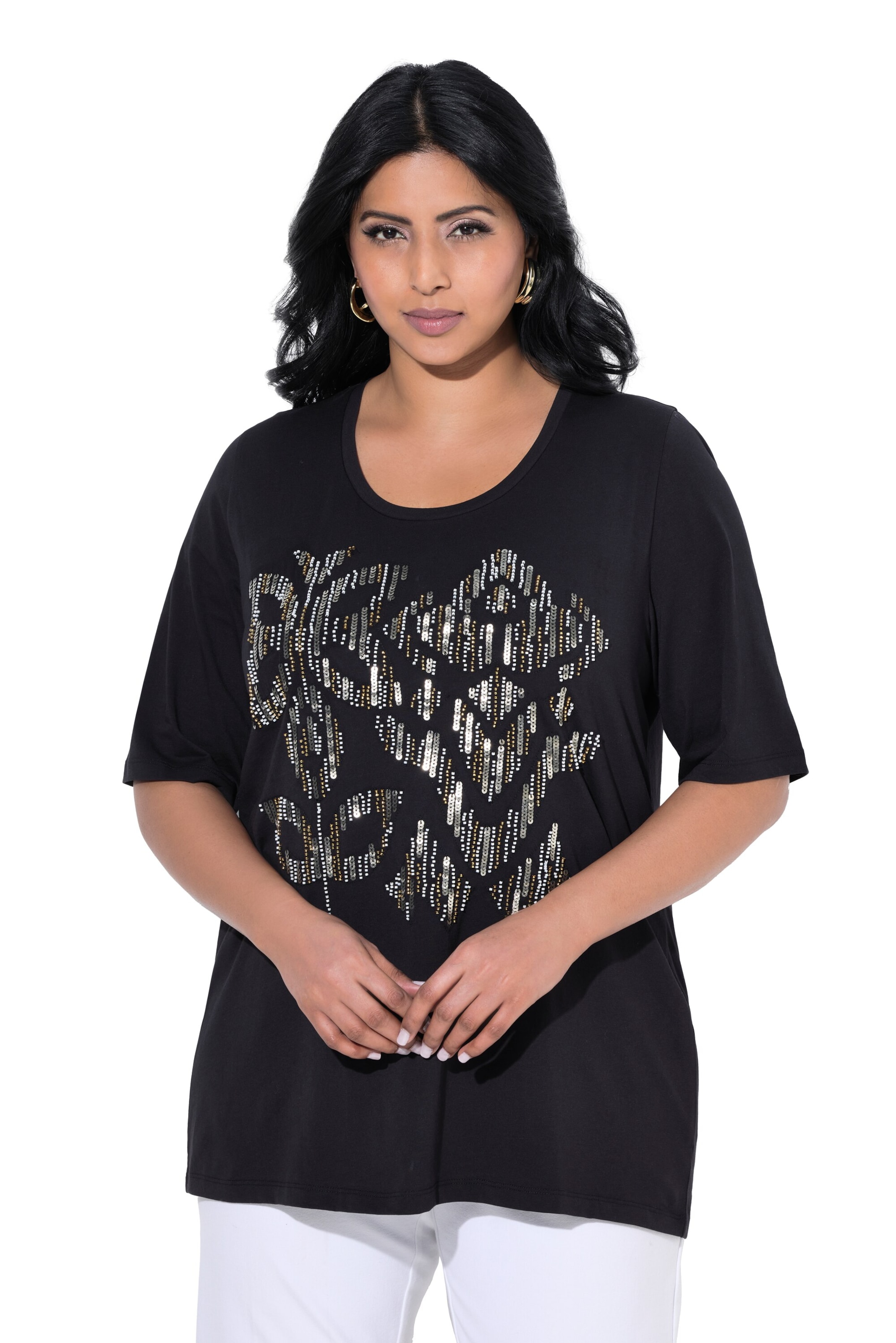 Ulla Popken Shirt in Black: front