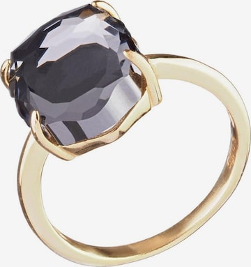 THE GEM STORIES JEWELRY - Anillo 'Crystal Silver Night Baroque Ring – Gold Plated' en plata: frente