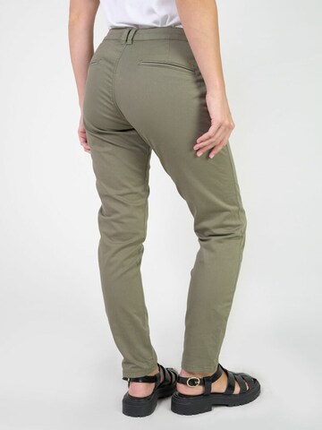 Coupe slim Pantalon chino Le Temps Des Cerises en vert